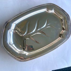 Meat Serving Footed Silver Tray Mullholland (EPNS) Vintage USA